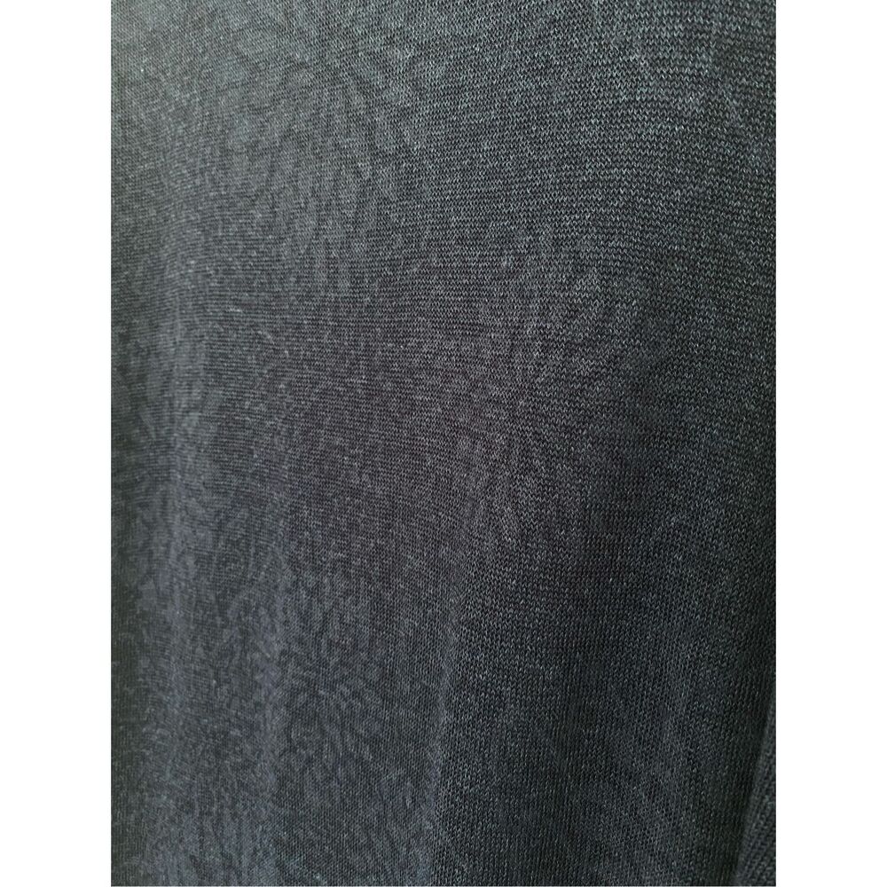 J. Jill Pure Jill Linen Blend Short Dropped sleeve Floral Navy Knit Sz L - Picture 5 of 6